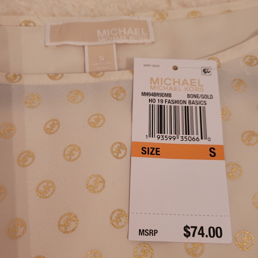 Michael Kors Foil Logo Top